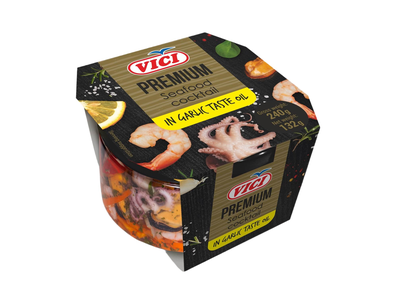 Jūrų gėrybių kokteilis česnak.aliej.VIČI,240g