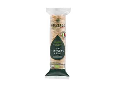 Ekologiški visų grūdo dalių makaronai DELVERDE (fetučiniai), 250 g