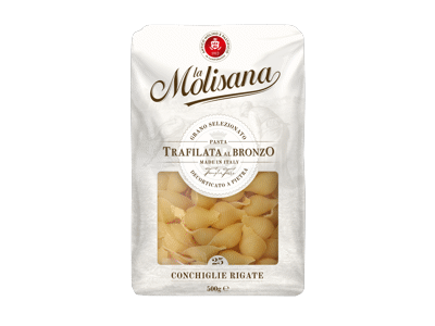 Makaronai CONCHIGLIE RIGATE LAMOLISANA Nr. 25, 500 g