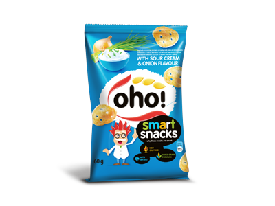 Traškučiai OHO, su grietine ir svogunais, 60 g