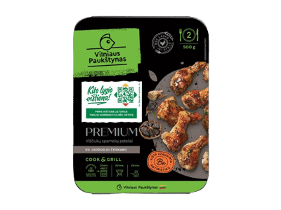 Viščiukų sparnelių peteliai su juodaisiais česnakais, 500 g