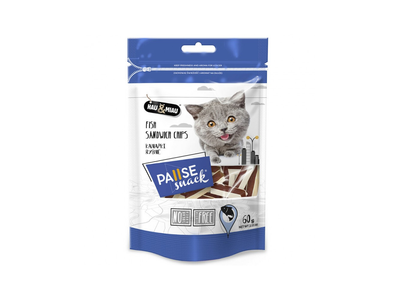 Skanėstai katėms, Hau&Miau, Žuvies sumuštiniai 60g