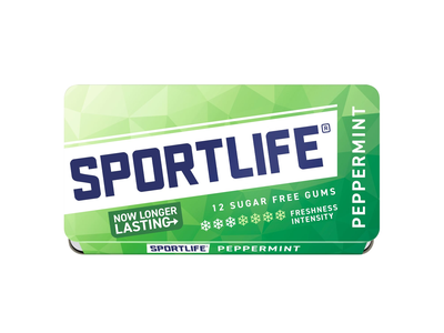 Kramtomoji guma SPORTSLIFE PEPPERMINT, 18 g