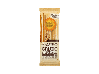Traškios lazdelės SAULĖS GRŪDAS su viso grūdo miltais, 125 g