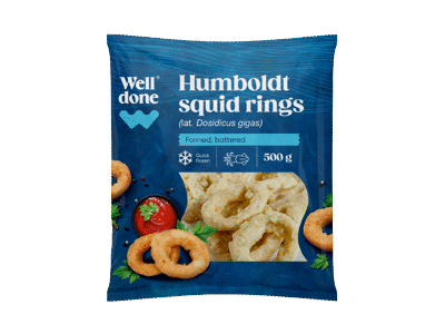 Šaldyti kalmarų žiedai WELL DONE, 500 g