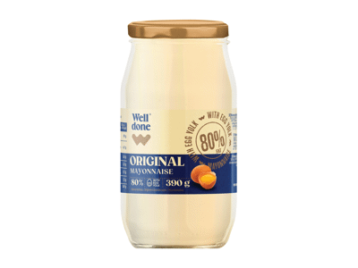 Majonezas ORIGINAL WELL DONE, 80 % rieb., 390 g