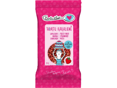 Liofilizuoti braškių gabaliukai 9g