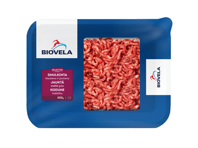 Smulkinta kiauliena ir jautiena, atšaldyta, 450 g UTENOS MĖSA