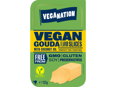 Veganiškas sūris Veganation Gouda, riekelėmis, 125 g