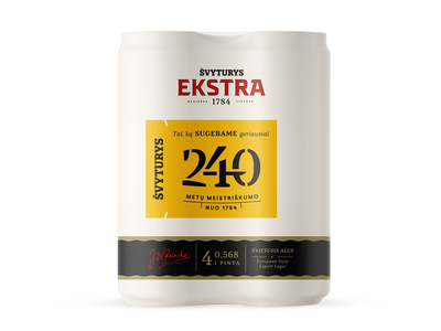 ŠVYTURIO alus Ekstra, 5,2 %, 4 X 0,568 l