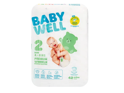 Sauskelnės mini BABYWELL 2 DYDIS 42 vnt