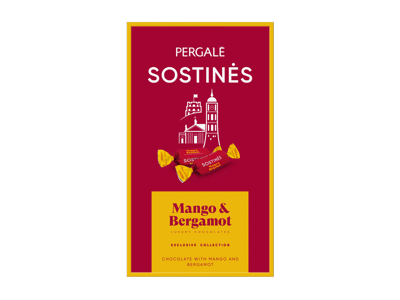 SOSTINĖS saldainiai su mangais ir bergamotėmis PERGALĖ, 170 g
