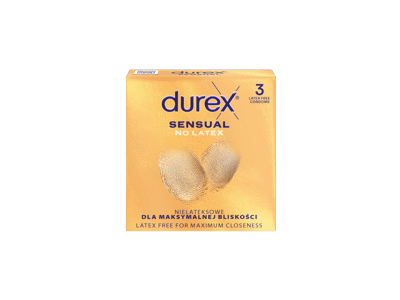 Prezervatyvai DUREX SENSUAL NO LATEX, 3 vnt.