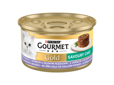 Kons. visavertis kačių ėdalas GOURMET GOLD SAVOURY su ėriena, 85 g