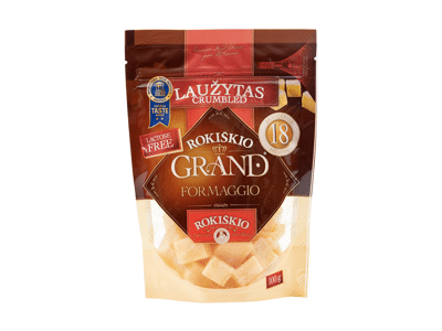 Kietasis ROKIŠKIO sūris GRAND, 37 % rieb. s. m., 100 g