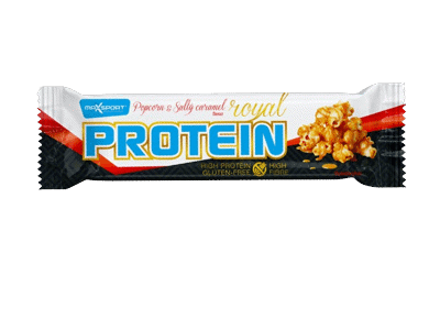 Baltym. batonėlis MAXSPORT ROYAL su spragėsiais ir karamele, 60 g