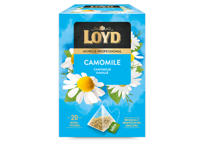 Žolelių arbatos gėrimas LOYD HORECA ramunėlių skonio, piramidė, 20 x 1,5g
