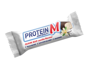 Varškės sūrelis PROTEIN M, vanilės skonio su kolagenu, 40 g