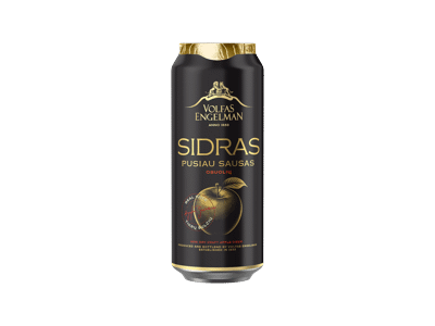 Pusiau sausas obuolių sidras VOLFAS ENGELMAN, 500 ml