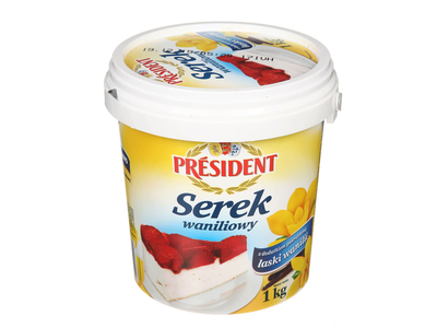 Varškė VANILA PRESIDENT, 1kg