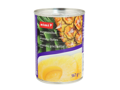 Kons. anan. griež. sirupe RIMI, 567 g / 340 g