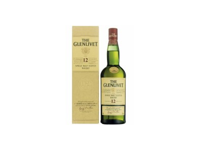 Škotiškas viskis THE GLENLIVET 12YO salyklinis su dėžute, 40%, 0,7 l