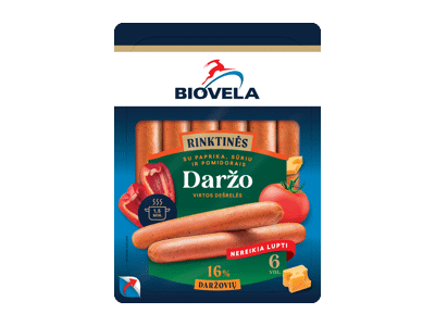 Virtos DARŽO dešrelės su paprika, sūriu ir pomidor., nerūš., 240 g