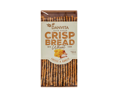 Danvita Kvietinės duonelės su sūriu ir česnakais 130 g