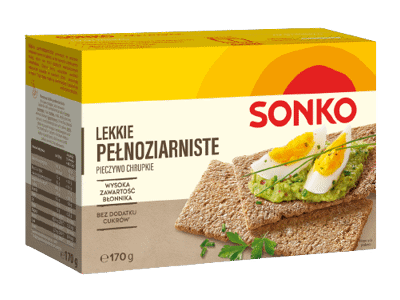 Viso grūdo traškios duonelės SONKO, 170 g