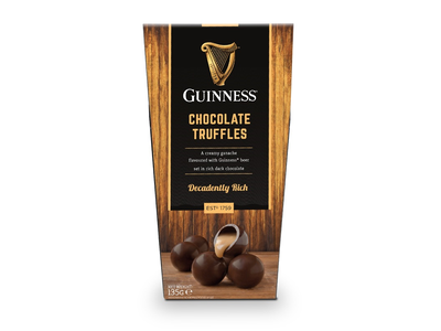 Juodojo šokolado saldainiai GUINNESS, su triufeliais, 135 g