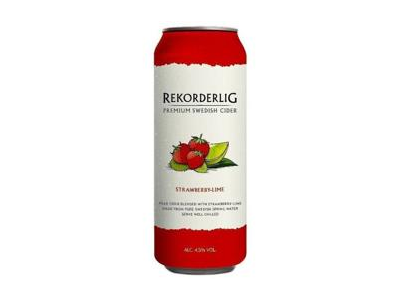 Braškių, žaliųjų citrinų skonio sidras REKORDERLIG, 4,5%, 500 ml