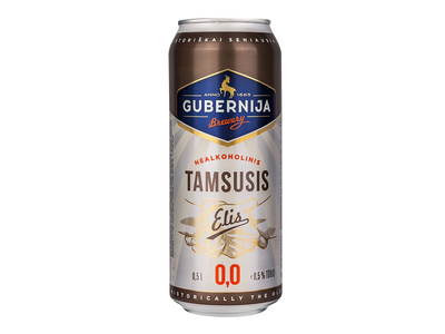 GUBERNIJOS nealkoholinis alus NAKED BROWN ALE, 500 ml