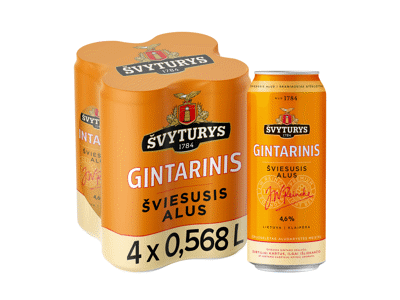 Alus ŠVYTURYS GINTARINIS, 4 vnt., 2272 ml