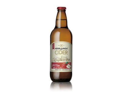 Sidras HERRLJUNGA, obuolių skonio, 4,5%, 0,5l, butelis D