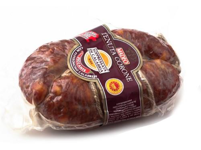 Itališka vytinta dešra MADEO Soppressata di Calabria, aštri,  1r., ~350 g