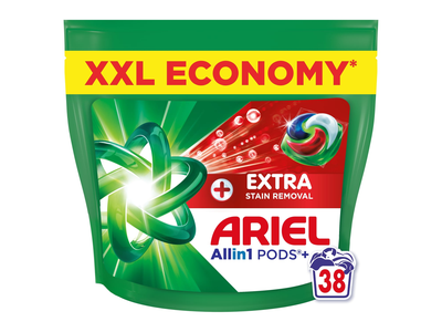 Skalbimo kapsulės ARIEL EXTRA CLEAN, 38 vnt