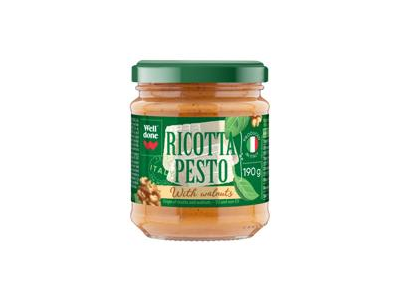 Pesto su rikota ir graikiniais riešutais WELL DONE, 190 g