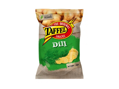 Bulvių traškučiai TAFFEL, krapų skonio, 130 g