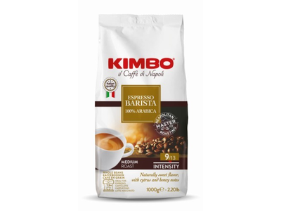 Kavos pupelės KIMBO Espresso Barista, 1 kg 100% Arabica