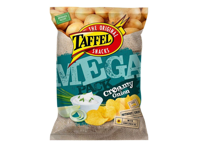 Traškučiai TAFFEL CREAMY ONION Mega Pack, 250 g