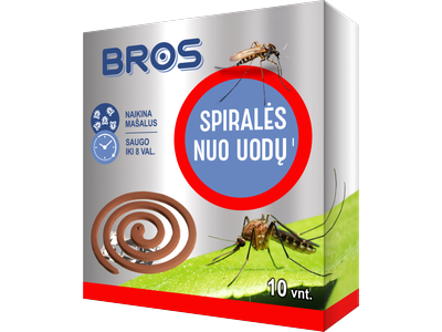 Spiralės nuo uodų BROS, 10 vnt.