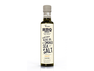 Alyvuogių aliejus KARPEA, BBQ, extra virgin, su rūkyta jūros druska, 250 ml