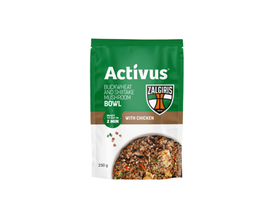 Grikiai su vištiena ir šitakiais ACTIVUS, 250 g