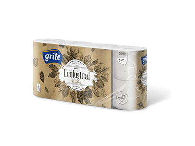 Tualetinis popierius GRITE Ecological, 3sl. 8 vnt.