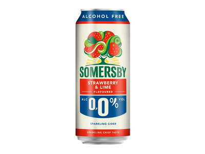 Nealk.sidras SOMERSBY STRAWBERRY & LIME, 0,5l