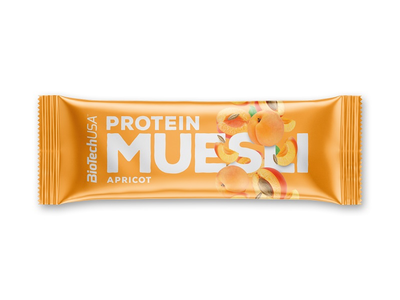 Baltyminis batonėlis BioTechUSA Muesli Bar, su abrikosais, 30 g