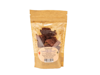 Moliūgų cukatos su juodųjų serbentų milteliais, 100 g
