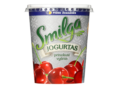 Jogurtas su vyšnių gab. SMILGA, 3,3 %, 380 g