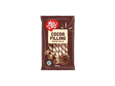Vafliniai šiaudeliai su šokolado skonio įdaru MIO&RIO, 280 g