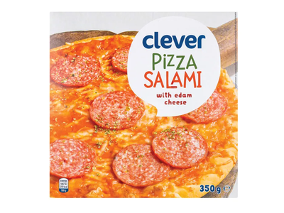 Pica su pomidorų padažu, edamu ir saliamiu CLEVER, Giliai užšaldyta, 350 g
